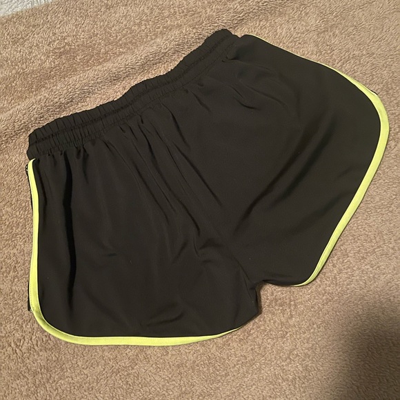 Neon Yellow Green Bike Gym Yoga Workout Shorts - Picture 2 of 4